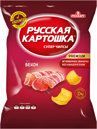 Чипсы Русская картошка картофельные вкус бекон 50 г