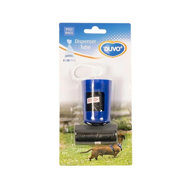 Контейнер для гигиенических пакетов DUVO+, синий, + 2x20шт пакетов