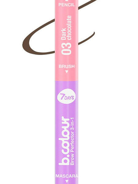 Карандаш 7Days B. Colour для бровей 3в1 03 1