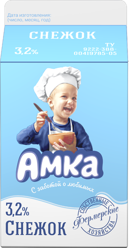 

Снежок АМКА 3,2%, без змж, 500г