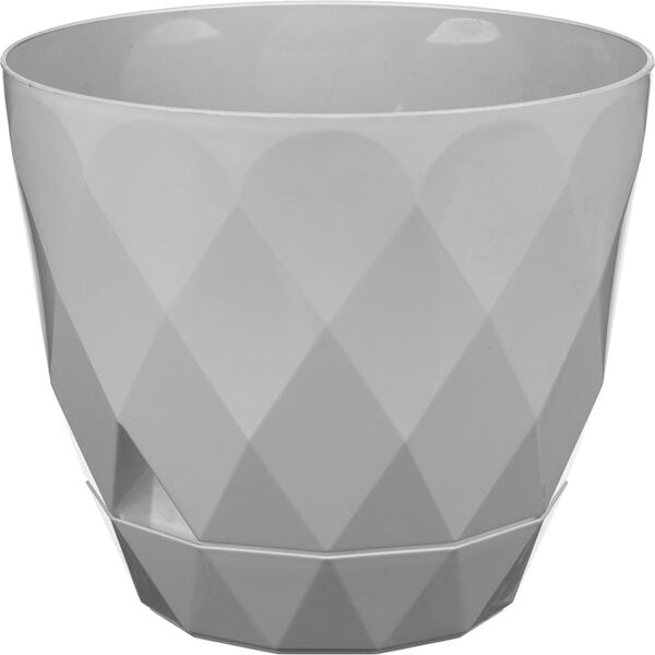 Горшок для цветов IdiLand Laurel с поддоном серый d-220мм 4.5л