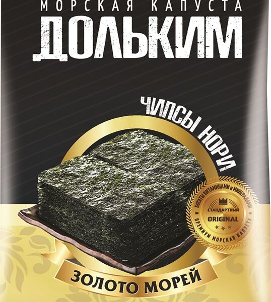 Чипсы нори из морской капусты Доширак ДольКим Золото Морей