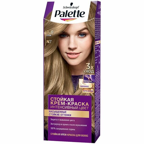 Крем-краска Palette для волос стойкая 8-0, 110мл