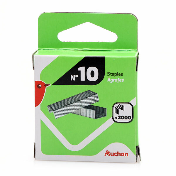 Скобы АШАН Красная птица 10 металлические