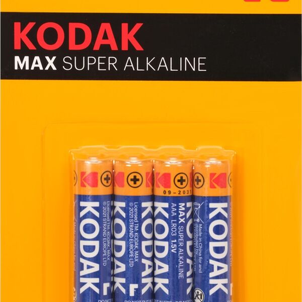 Батарейки KODAK Max ААА LR03, 4 шт.