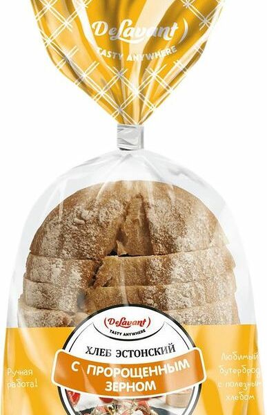 Хлеб Delavant Эстонский с пророщенным зерном нарезка, 255г