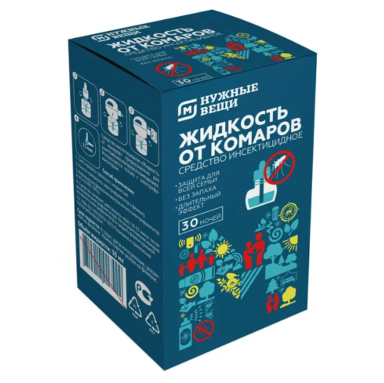 Жидкость от комаров Магнит Нужные вещи 30 ночей, 30 мл