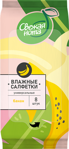 Салфетки влажные Свежая нота Mix универсальные, 1 шт. в ассортименте