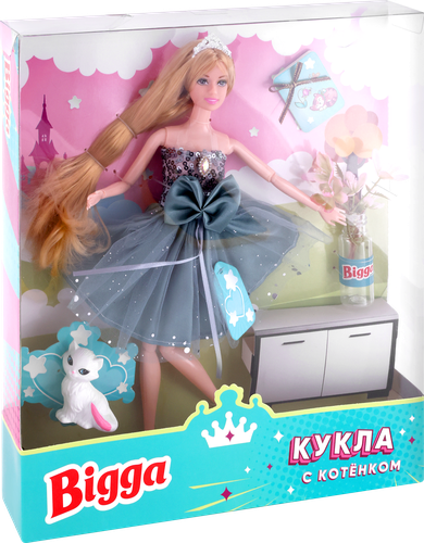

Набор игровой BIGGA Кукла с котенком, 5 предметов