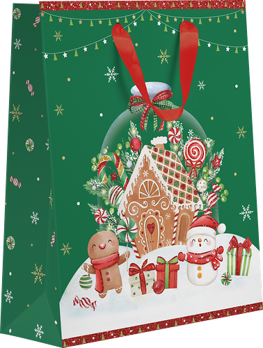 Пакет подарочный Волшебный эльф, 22,7х18х10см, Арт. MT в ассортименте