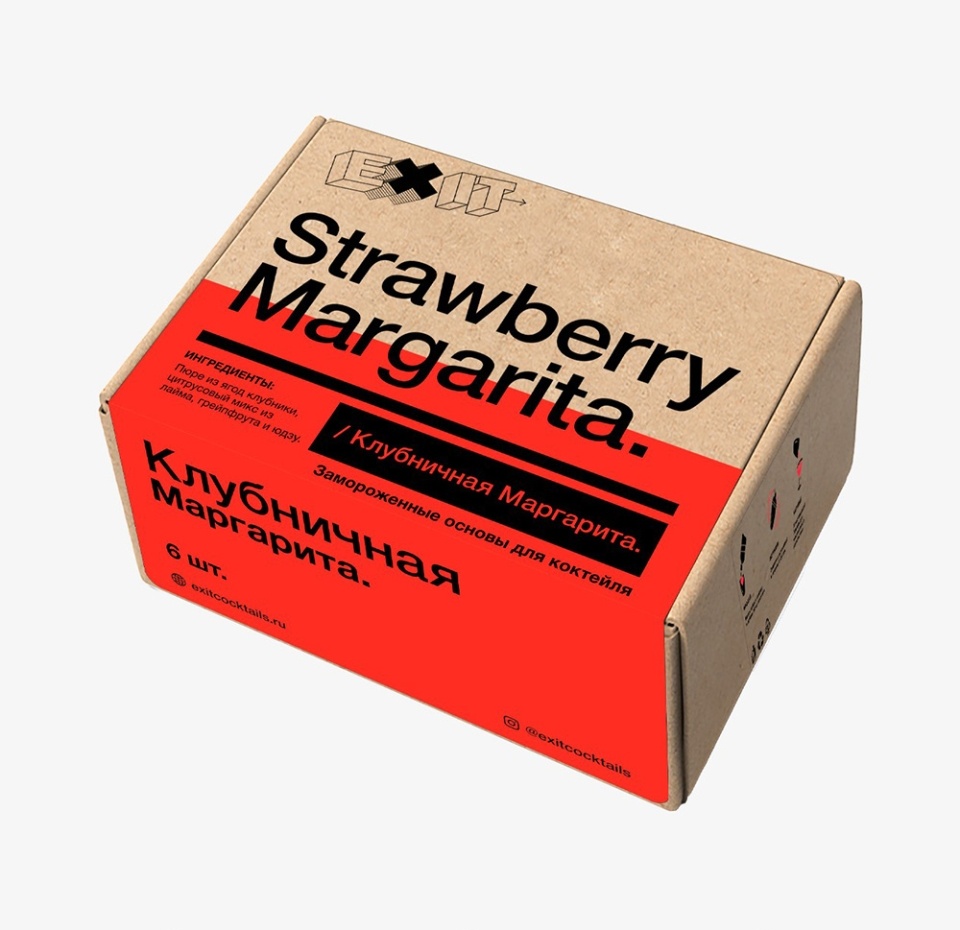 

Фруктовое пюре Exit для коктейлей Клубничная Маргарита 110 г