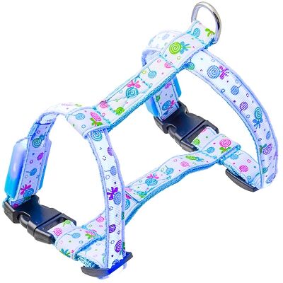 Шлейка Pet Line Леденцы светящаяся 18-28/27-33 см