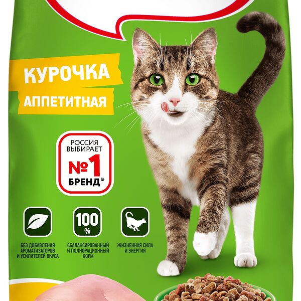 Kitekat сухой корм для кошек Курица