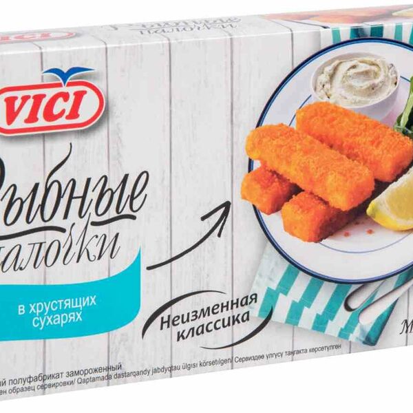 Рыбные палочки Vici в хрустящих сухарях 300 г