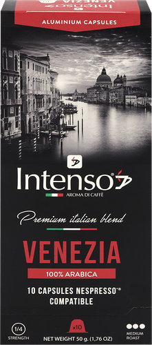 Кофе молотый в капсулах INTENSO Venezia натуральный жареный, 10кап