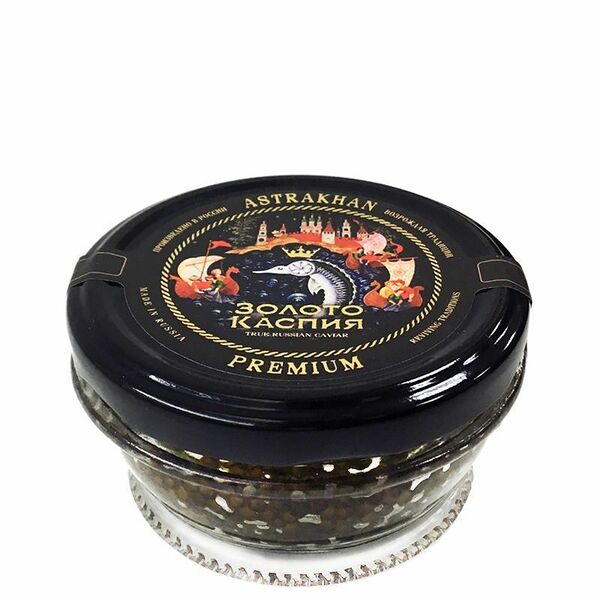 Черная икра осетровая зернистая Золото Каспия Астрахань Premium, 50 г