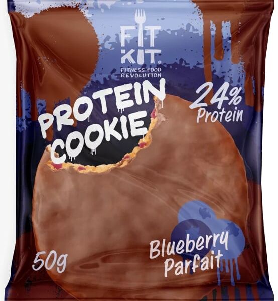 Печенье Fit Kit протеиновое Черничное парфе 50г