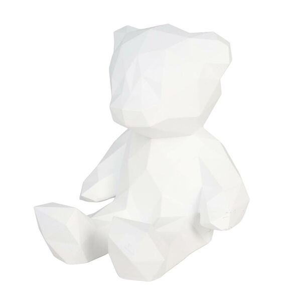 Фигурка декоративная Мишка, гипс, белый