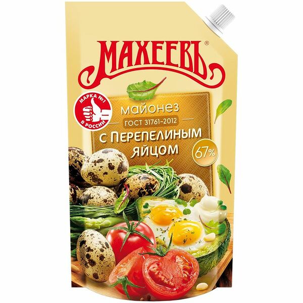 Майонез Махеевъ с перепелиным яйцом 50.5%, 380г
