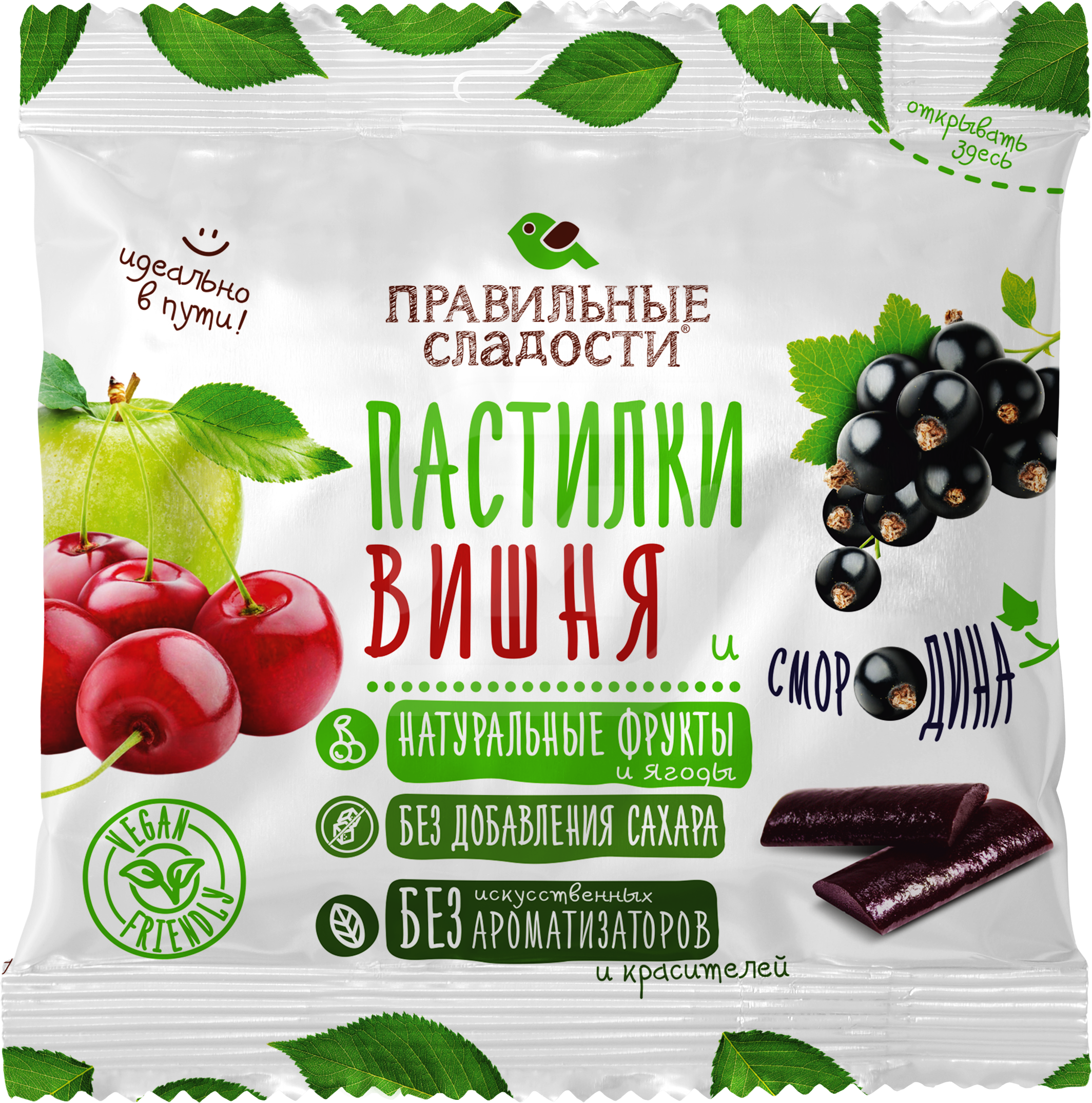 

Пастилки Правильные сладости вишня и смородина