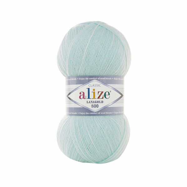Пряжа ALIZE 'Lanagold 800' 100гр.,730м (49%шерсть, 51%акрил)(522 мята)