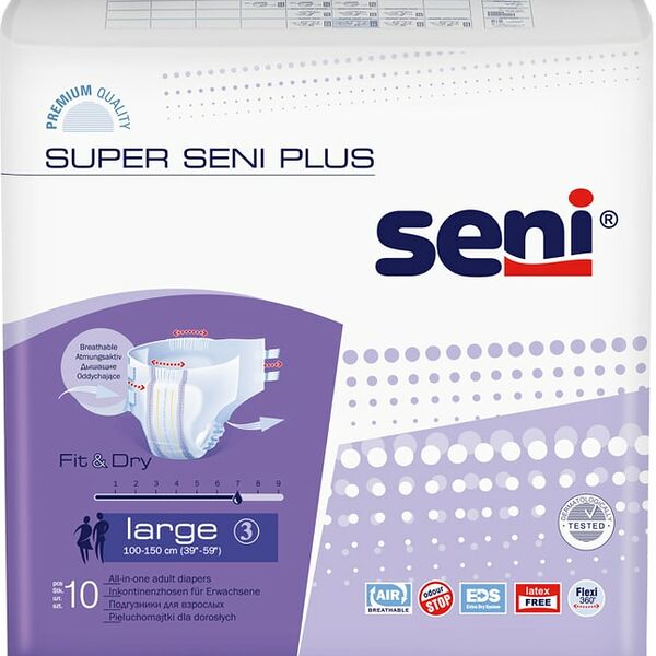 Подгузники Seni Super Large для взрослых 10шт