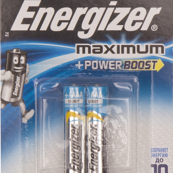 Элемент питания ENERGIZER Maximum AAA, 2 шт