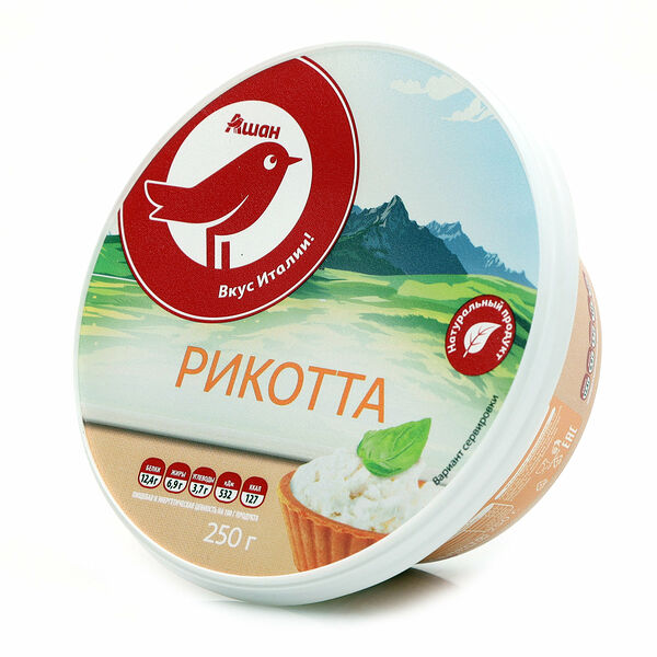 Сыр АШАН Красная птица Рикотта 25%