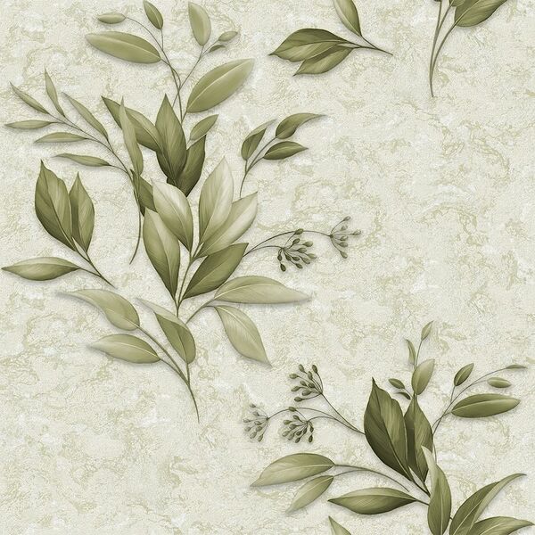 Обои САРАТОВСКИЕ ОБОИ Лавр, симплекс, зеленый, 0,53х10,05м