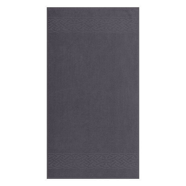 Полотенце махровое ДМ-Текстиль Tales, темно-серый, хлопок, 70х130 см