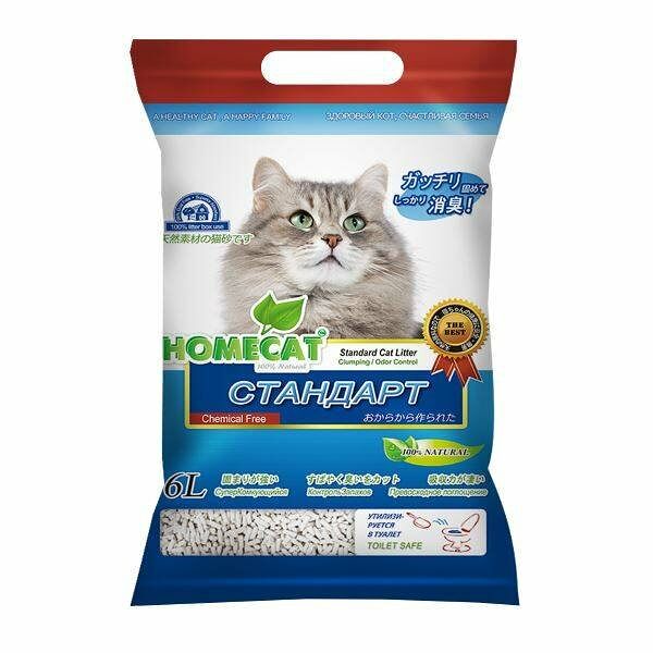 Наполнитель для кошачьего туалета Стандарт ТМ HomeCat (Хомикэт)