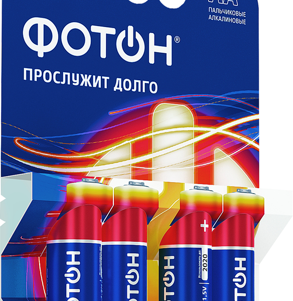 Элемент питания ФОТОН АА, 4 шт.