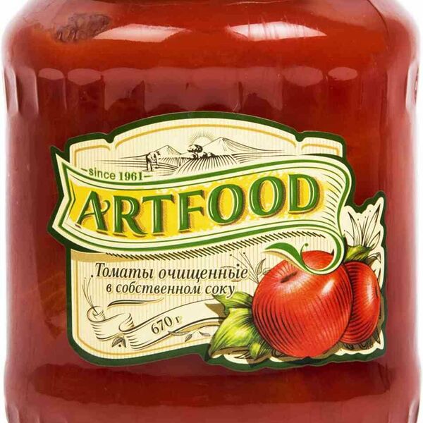 Томаты очищенные Artfood в собственном соку