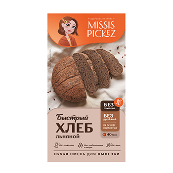 

Смесь для выпечки хлеба Missis Pickez льняная (без глютена)
