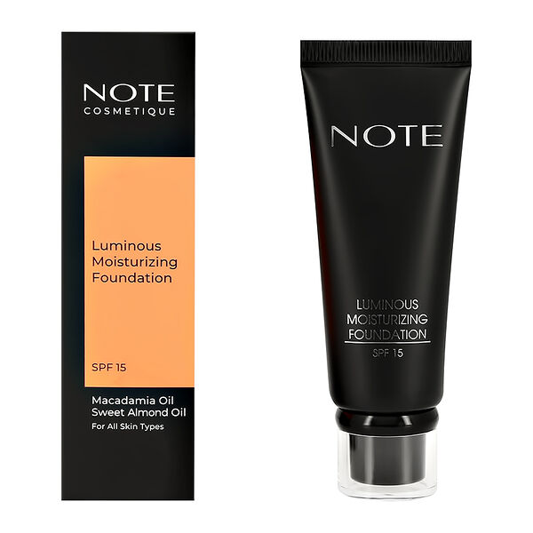 Основа тональная для лица `NOTE` LUMINOUS MOISTURIZING FOUNDATION увлажняющая с эффектом сияния тон 122, 30 мл