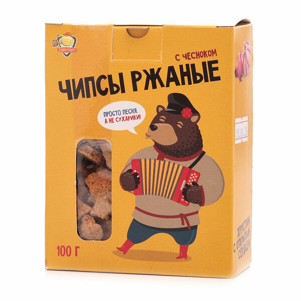 Чипсы ржаные с чесноком ТМ Lope-Lope (Лоп-Лоп)