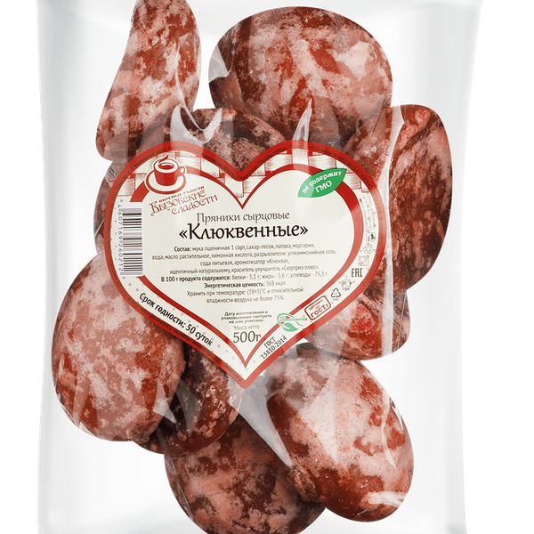 Пряники БЫЗОВСКИЕ СЛАДОСТИ Клюквенные