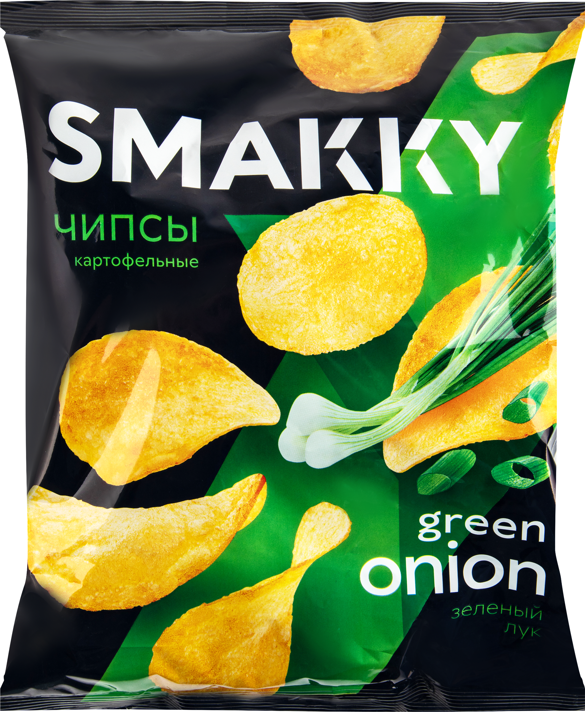 

Чипсы картофельные SMAKKY со вкусом зеленого лука, 90 г