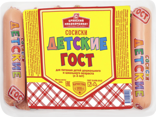 

Сосиски БМК Детские ГОСТ, 250г