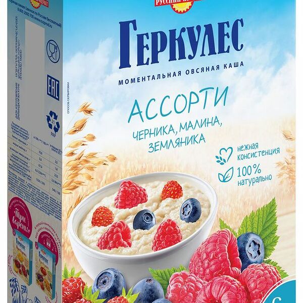Геркулес Русский продукт Ассорти Лесное моментальная 210г