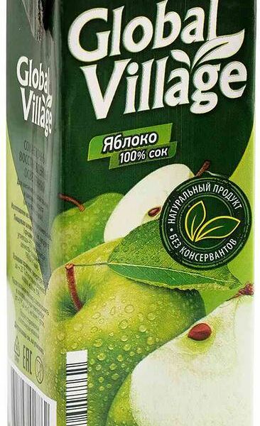 Сок Global Village яблочный 0.2л