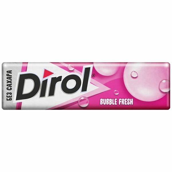 Жевательная резинка Dirol Мята с фруктами без сахара, 13.6г