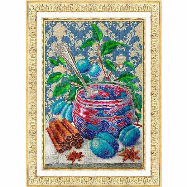 Б1309 Набор для вышивания бисером 'Сливовое варенье' 20*30см