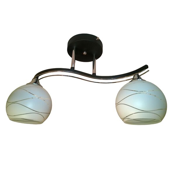 Люстра, Е27, 60Вт, 230В, черный хром, 14х50х29 см