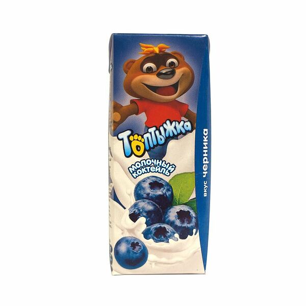 Коктейль молочный ультрапастеризованный со вкусом черники 3,2% ТМ Топтыжка