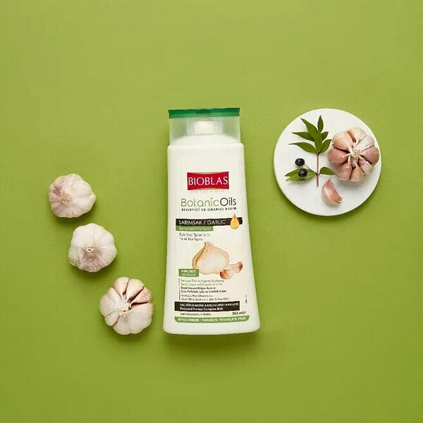 Bioblas Шампунь против выпадения волос с экстрактом чеснока и оливковым маслом, 360 мл