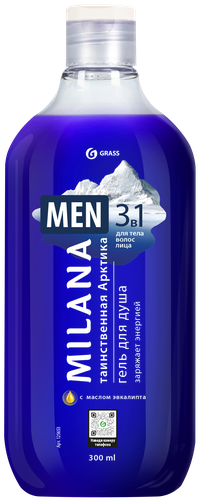 

Гель для душа мужской Milana Таинственная арктика с маслом эвкалипта 300 мл
