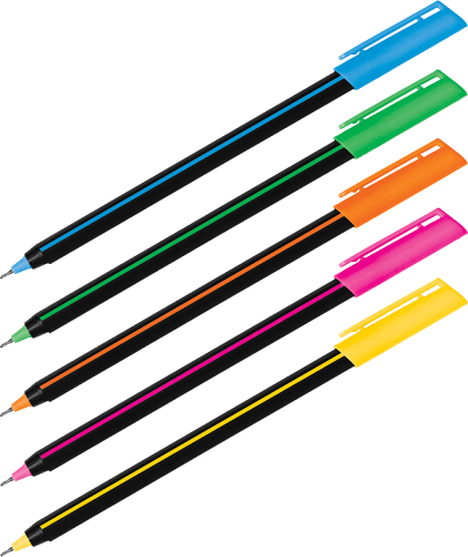 Ручка Рельеф-центр шариковая Luxor StickSoftTouch 0.5 синяя 3 грани в ассортименте