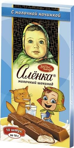 Шоколад Алёнка в стиках молочная начинка 100 г