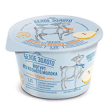 Йогурт из козьего молока Белое Золото Груша 3,2%